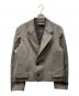 MM6 Maison Margiela（エムエムシックスメゾンマルジェラ）の古着「クロップド丈カットオフヘム ブレザー」｜グレー