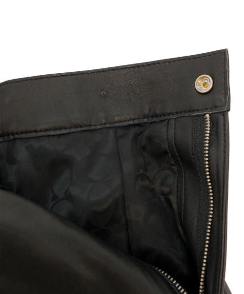 COACH（コーチ）COACH (コーチ) レザー Aライン スカート サイズ:Sの古着・服飾アイテム