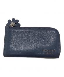 Kate Spade（ケイトスペード）の古着「デヴィン グレイズド レザー スモール スリム バイフォールド ウォレット」｜ブルー