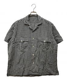Porter Classic（ポータークラシック）の古着「Keruac Linen GINGHAM CHECK SHIRT」｜ブラック×ホワイト