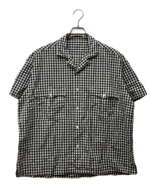 Porter Classic（ポータークラシック）Porter Classic (ポータークラシック) Keruac Linen GINGHAM CHECK SHIRT ブラック×ホワイト サイズ:不明の古着・服飾アイテム