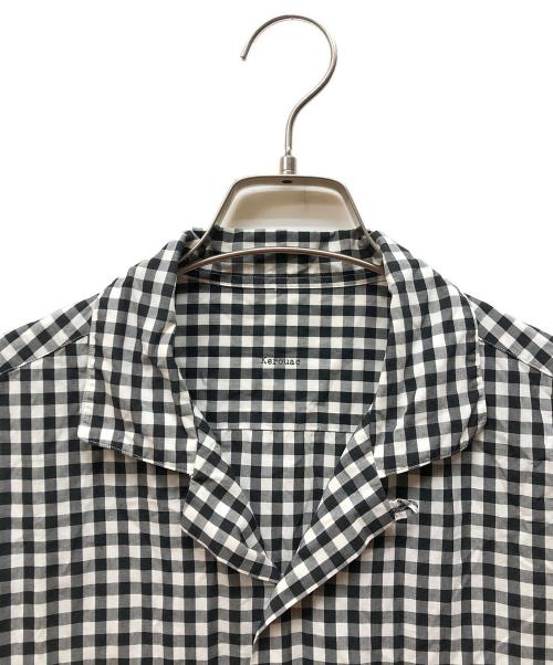 Porter Classic（ポータークラシック）Porter Classic (ポータークラシック) Keruac Linen GINGHAM CHECK SHIRT ブラック×ホワイト サイズ:不明の古着・服飾アイテム