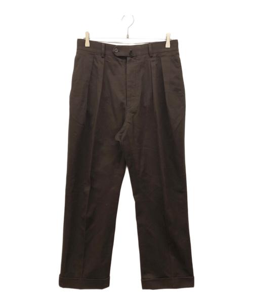 NEAT（ニート）NEAT (ニート) タックパンツ ブラウン サイズ:46の古着・服飾アイテム