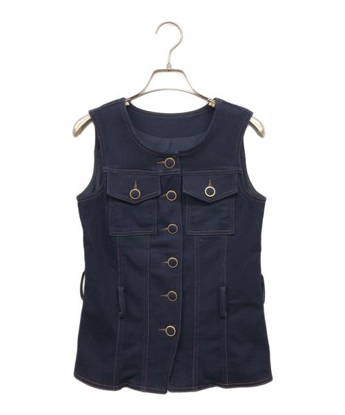 belear mimi（ベリアー ミミ）BELEAR MIMI (ベリアー ミミ) 2 peace denim tops インディゴ サイズ:FREEの古着・服飾アイテム