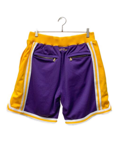 JUST★DON（ジャストドン）JUST★DON (ジャストドン) MITCHELL & NESS (ミッチェルアンドネス) Shorts Los Angeles Lakers Road 1996 イエロー サイズ:Lの古着・服飾アイテム