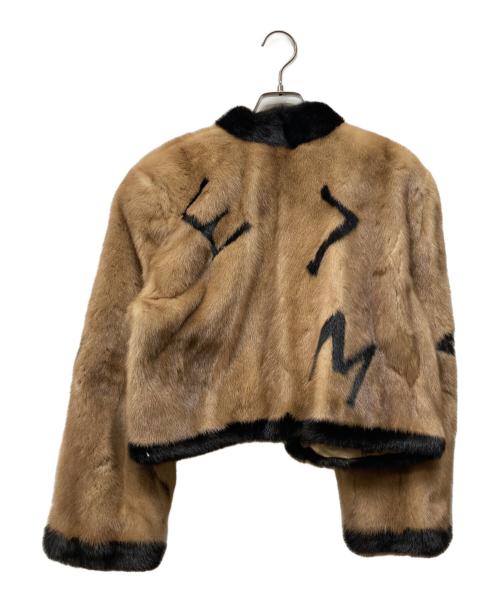 SAGA MINK（サガミンク）SAGA MINK (サガミンク) アルファベットファージャケット ベージュ サイズ:11の古着・服飾アイテム
