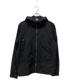 STONE ISLAND（ストーンアイランド）の古着「ソフトシェル フーデッド ジャケット」｜ブラック