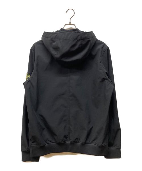STONE ISLAND（ストーンアイランド）STONE ISLAND (ストーンアイランド) ソフトシェル フーデッド ジャケット ブラック サイズ:Lの古着・服飾アイテム