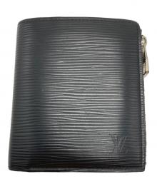 LOUIS VUITTON（ルイ ヴィトン）の古着「2つ折り財布」｜ブラック