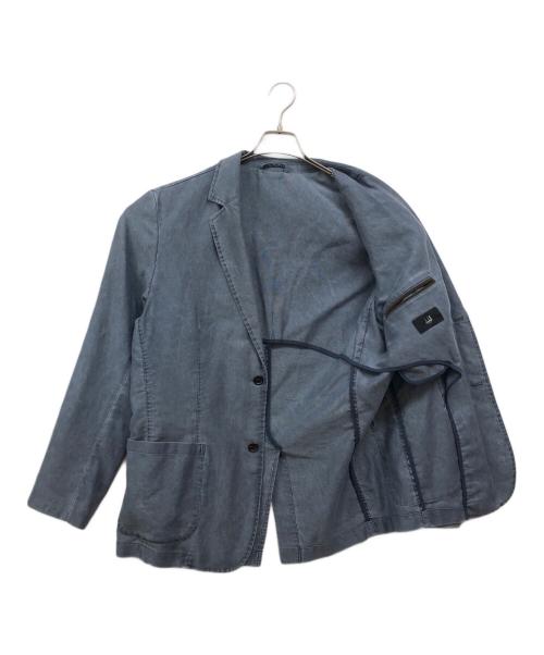 dunhill london（ダンヒル・ロンドン）dunhill LONDON (ダンヒル・ロンドン) テーラードジャケット ブルー サイズ:SIZE Mの古着・服飾アイテム