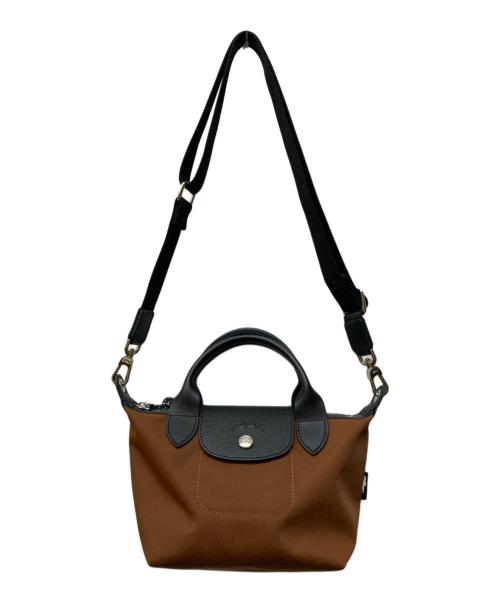 LONGCHAMP（ロンシャン）LONGCHAMP (ロンシャン) ル プリアージュ エナジー XS トップハンドルバッグ ブラウンの古着・服飾アイテム