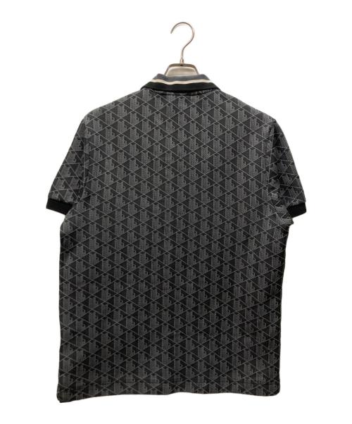 LACOSTE（ラコステ）LACOSTE (ラコステ) モノグラムジャカードポロシャツ ブラック サイズ:Mの古着・服飾アイテム