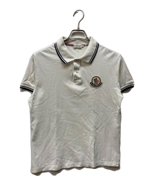 MONCLER（モンクレール）MONCLER (モンクレール) ポロシャツ ホワイト サイズ:Lの古着・服飾アイテム