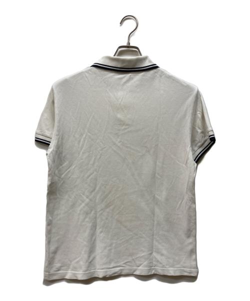 MONCLER（モンクレール）MONCLER (モンクレール) ポロシャツ ホワイト サイズ:Lの古着・服飾アイテム