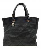CHANELシャネル）の古着「パリビアリッツ トートMM」｜ブラック