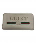 GUCCIグッチ）の古着「ラウンドファスナー財布」｜ホワイト