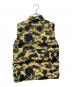A BATHING APE (アベイシングエイプ) カモ柄中綿ベスト グリーン サイズ:XS：10000円