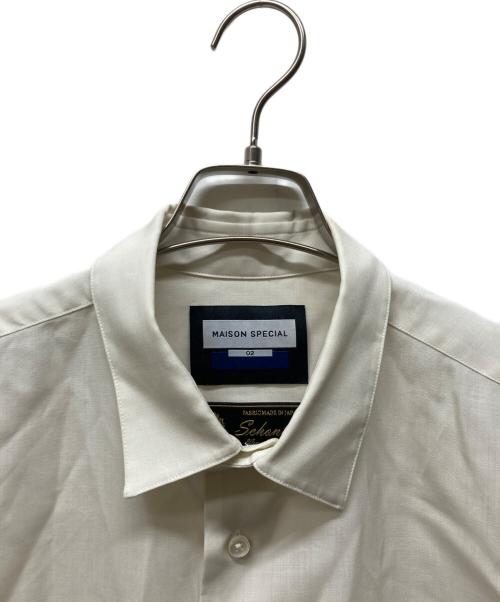 MAISON SPECIAL（メゾンスペシャル）MAISON SPECIAL (メゾンスペシャル) ションヘルプライムオーバーシャツ アイボリー サイズ:2の古着・服飾アイテム