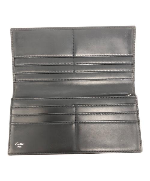Cartier（カルティエ）Cartier (カルティエ) 2つ折りロングウォレット ブラックの古着・服飾アイテム