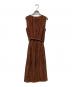 MaxMara (マックスマーラ) ノースリーブプリーツワンピース ブラウン サイズ:42：20000円