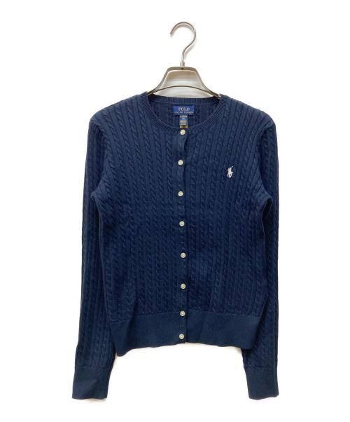 POLO RALPH LAUREN（ポロ・ラルフローレン）POLO RALPH LAUREN (ポロ・ラルフローレン) リブニットカーディガン ネイビー サイズ:XLの古着・服飾アイテム