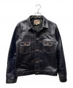 Y’2 LEATHERワイツーレザー）の古着「2ndタイプレザートラッカージャケット」｜ブラック