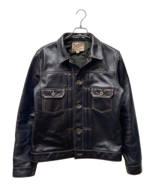 Y’2 LEATHER（ワイツーレザー）Y’2 LEATHER (ワイツーレザー) 2ndタイプレザートラッカージャケット ブラック サイズ:40の古着・服飾アイテム