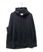 sacaiサカイ）の古着「S LOGO SPLIT SEAM HOODY」｜ブラック