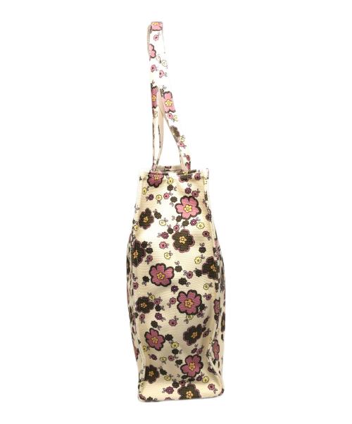 COACH（コーチ）COACH (コーチ) キャンバス トート バッグ・フローラル プリント アイボリーの古着・服飾アイテム