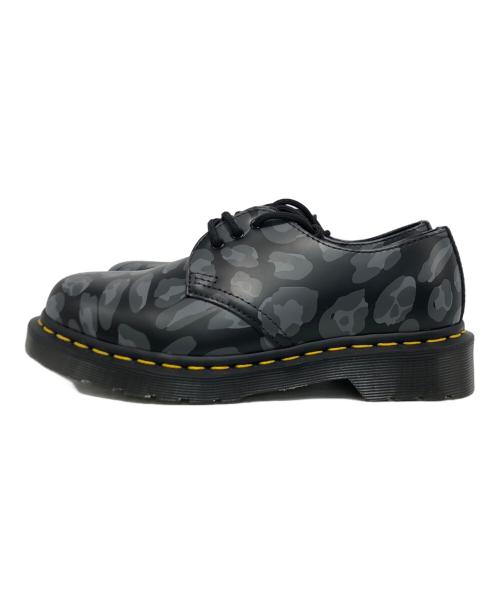 Dr.Martens（ドクターマーチン）Dr.Martens (ドクターマーチン) 3ホール Airwair DISTORTED LEOPARD SMOOTH ブラック サイズ:UK3の古着・服飾アイテム