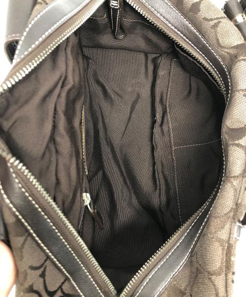 COACH（コーチ）COACH (コーチ) シグネチャー ミニボストン ブラウンの古着・服飾アイテム