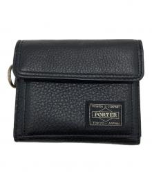PORTER（ポーター）の古着「レザーウォレット」｜ブラック