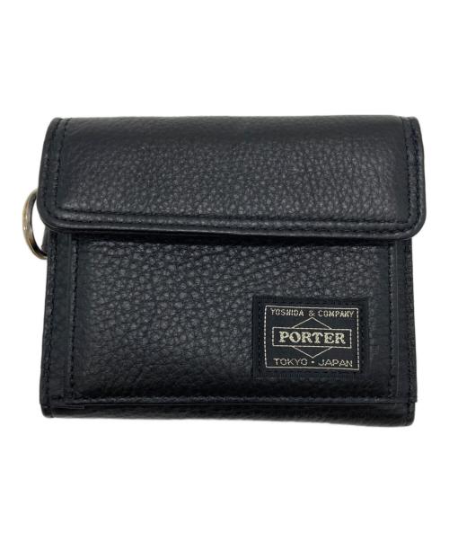 PORTER（ポーター）PORTER (ポーター) レザーウォレット ブラックの古着・服飾アイテム