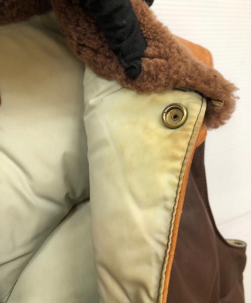 WAREHOUSE（ウエアハウス）WAREHOUSE (ウエアハウス) ダウンベスト ブラウン×オレンジ サイズ:Lの古着・服飾アイテム