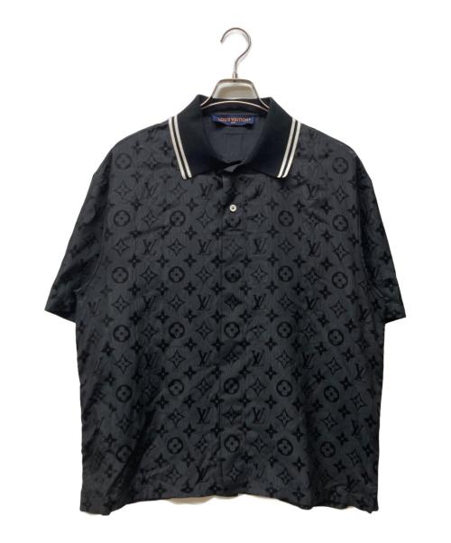 LOUIS VUITTON（ルイ ヴィトン）LOUIS VUITTON (ルイ ヴィトン) シルク混半袖シャツ ブラック サイズ:Lの古着・服飾アイテム
