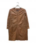 Max Mara WEEK END LINEマックスマーラ ウイークエンドライン）の古着「レザーコート」｜ブラウン