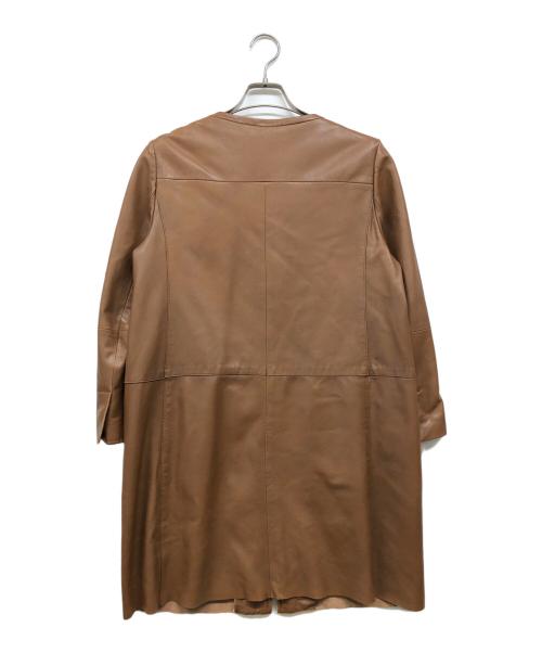 Max Mara WEEK END LINE（マックスマーラ ウイークエンドライン）Max Mara WEEK END LINE (マックスマーラ ウイークエンドライン) レザーコート ブラウン サイズ:42の古着・服飾アイテム