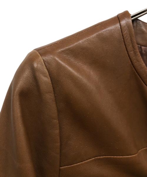 Max Mara WEEK END LINE（マックスマーラ ウイークエンドライン）Max Mara WEEK END LINE (マックスマーラ ウイークエンドライン) レザーコート ブラウン サイズ:42の古着・服飾アイテム