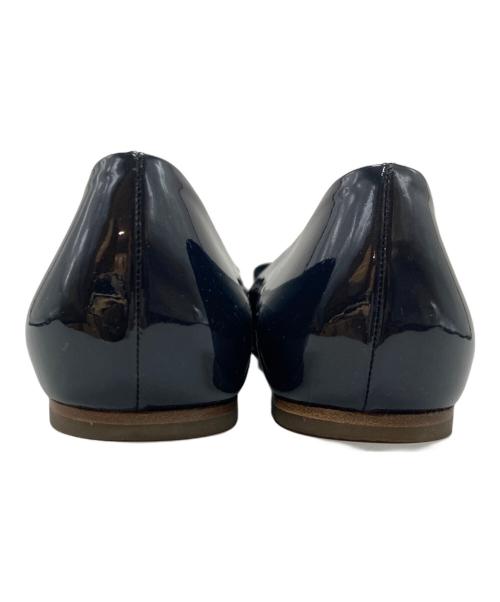 Salvatore Ferragamo（サルヴァトーレ フェラガモ）Salvatore Ferragamo (サルヴァトーレ フェラガモ) ヴァラ・リボン・パンプス ネイビー サイズ:７の古着・服飾アイテム