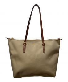 LAUREN RALPH LAUREN（ローレン ラルフ ローレン）の古着「Large Nylon Keaton Tote Bag」｜ベージュ