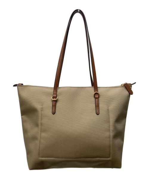 LAUREN RALPH LAUREN（ローレン ラルフ ローレン）LAUREN RALPH LAUREN (ローレン ラルフ ローレン) Large Nylon Keaton Tote Bag ベージュの古着・服飾アイテム