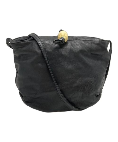 LOEWE（ロエベ）LOEWE (ロエベ) 巾着ショルダーバッグ ブラックの古着・服飾アイテム