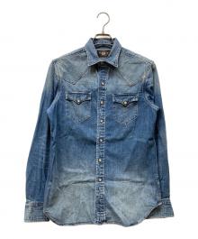 RRL（ダブルアールエル）の古着「ウエスタンデニムシャツ」｜ブルー