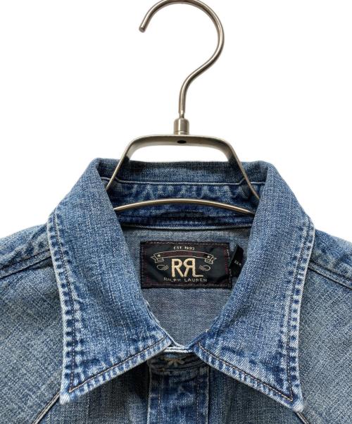 RRL（ダブルアールエル）RRL (ダブルアールエル) ウエスタンデニムシャツ ブルー サイズ:Sの古着・服飾アイテム