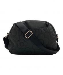 MARY QUANT（マリークヮント）の古着「デイジーランダムキルト ショルダーバッグ」｜ブラック