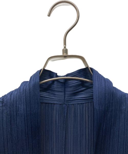 PLEATS PLEASE（プリーツプリーズ）PLEATS PLEASE (プリーツプリーズ) プリーツロングカーディガン ネイビー サイズ:２の古着・服飾アイテム