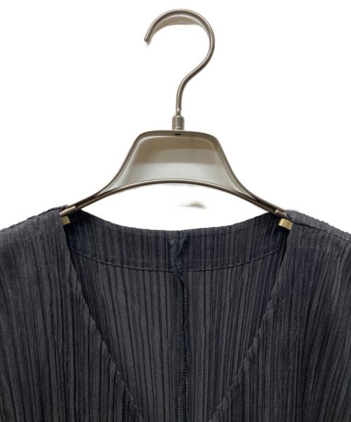 PLEATS PLEASE（プリーツプリーズ）PLEATS PLEASE (プリーツプリーズ) 半袖 ロング カーディガン グレー サイズ:２の古着・服飾アイテム