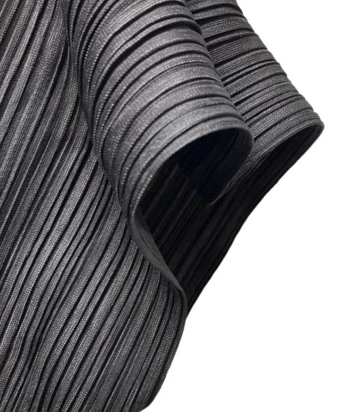 PLEATS PLEASE（プリーツプリーズ）PLEATS PLEASE (プリーツプリーズ) 半袖 ロング カーディガン グレー サイズ:２の古着・服飾アイテム