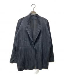 PLEATS PLEASE（プリーツプリーズ）の古着「プリーツジャケット」｜グレー