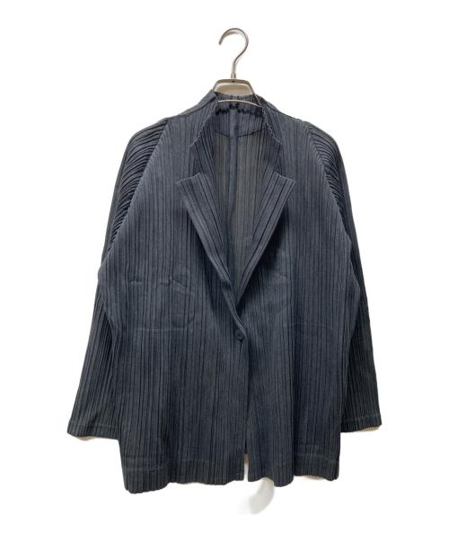 PLEATS PLEASE（プリーツプリーズ）PLEATS PLEASE (プリーツプリーズ) プリーツジャケット グレー サイズ:４の古着・服飾アイテム